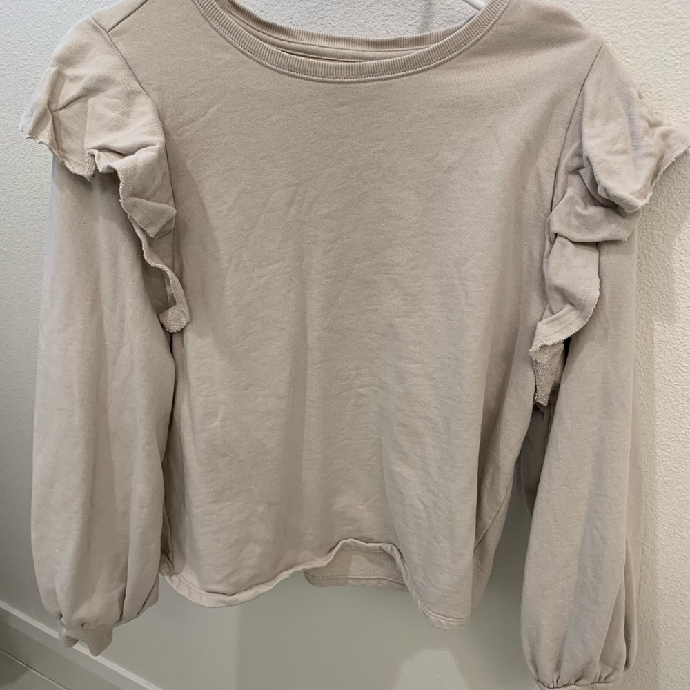 Universal threads, ruffle sweater